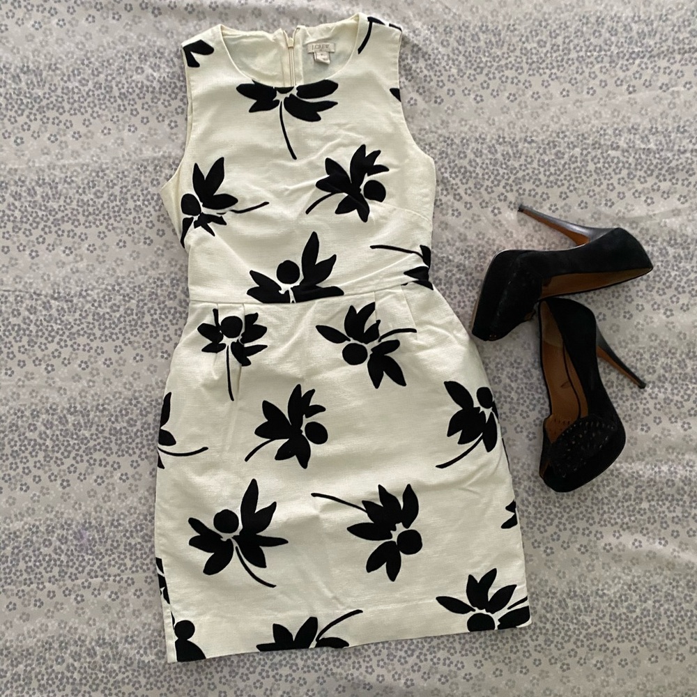 J crew Black and white dress